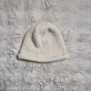 Cream Beanie Hat Rolled Hem Quiet Luxury Old Money Classic Preppy Minimalist